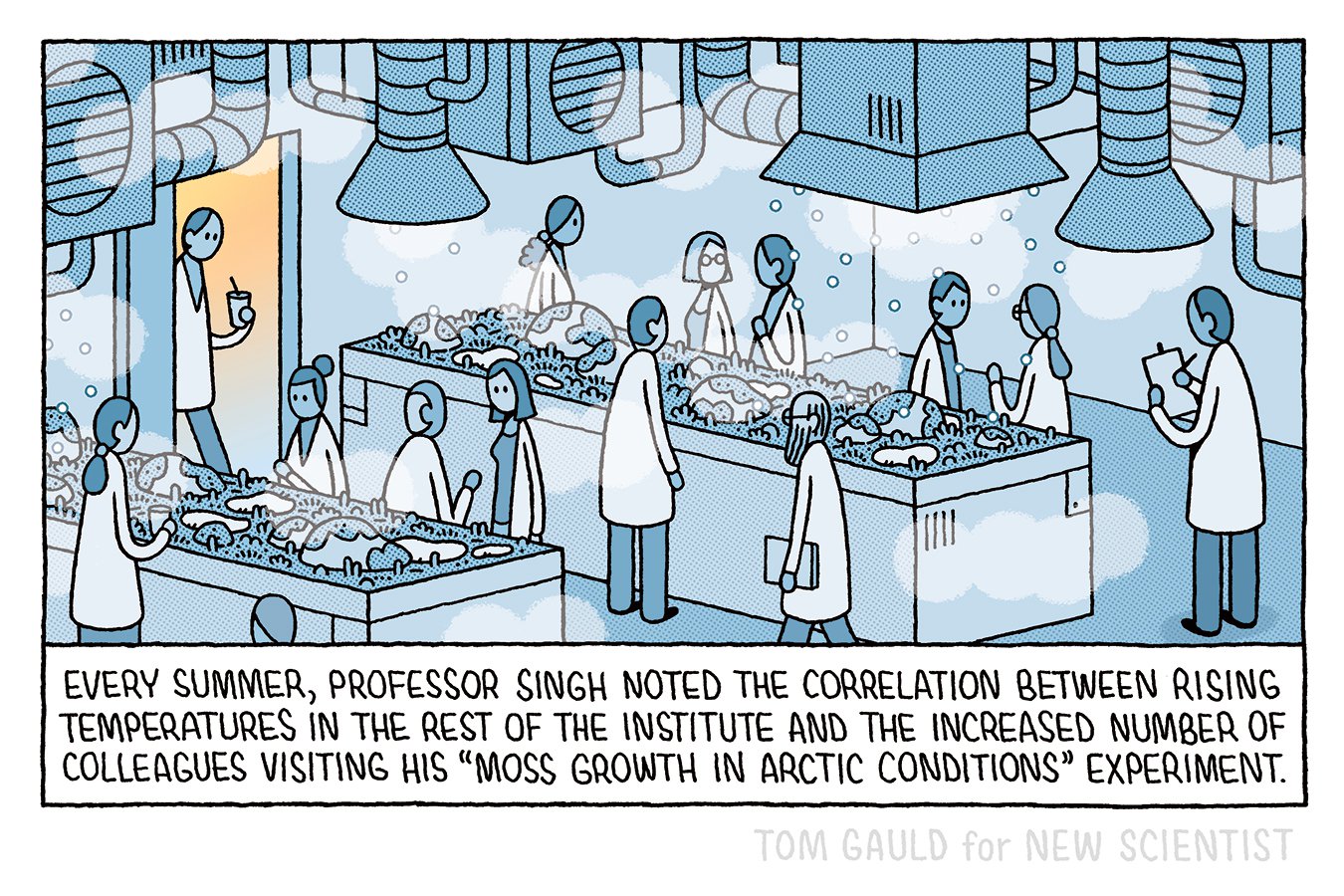 Tom Gauld Explores Popularity Trends in Scientific Labs
